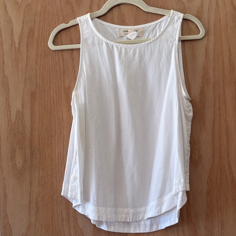 Cloth & Stone White Sleeveless Tank Top